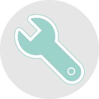 Wrench Glyph Multicolor Sticker Icon vector