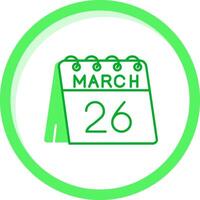 26th of March Green mix Icon vector
