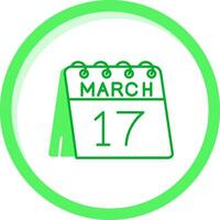 17 de marzo verde mezcla icono vector