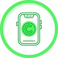 Copyright Green mix Icon vector