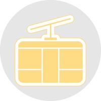 Cableway Glyph Multicolor Sticker Icon vector