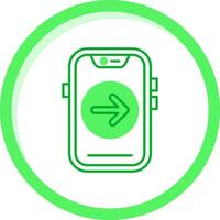 Forward Green mix Icon vector