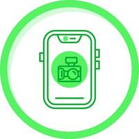 Camera Green mix Icon vector