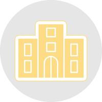 Hotel Glyph Multicolor Sticker Icon vector