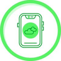 Cloud Green mix Icon vector
