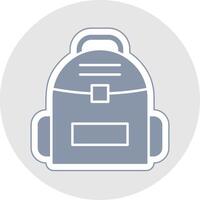 Backpack Glyph Multicolor Sticker Icon vector