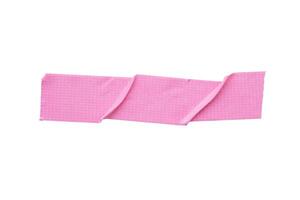 Pink adhesive sticky tapes isolated on white background photo