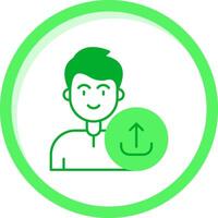 Upload Green mix Icon vector