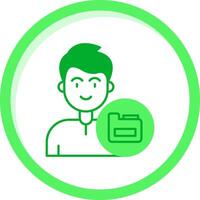 Data Green mix Icon vector