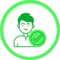 Check Green mix Icon vector