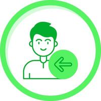 Back Green mix Icon vector