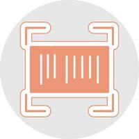 Barcode Glyph Multicolor Sticker Icon vector