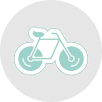 Bicycle Glyph Multicolor Sticker Icon vector