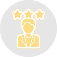 Rating Glyph Multicolor Sticker Icon vector
