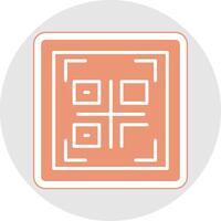 Qr Code Glyph Multicolor Sticker Icon vector