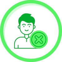 Cancel Green mix Icon vector