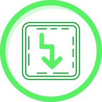 Zigzag Green mix Icon vector