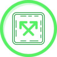 intersecarse verde mezcla icono vector