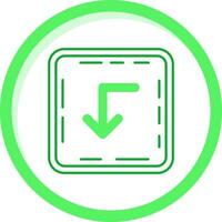 Turn down Green mix Icon vector