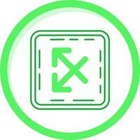 Intersect Green mix Icon vector