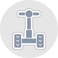 Segway Glyph Multicolor Sticker Icon vector
