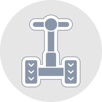 Segway Glyph Multicolor Sticker Icon vector