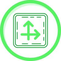 intersecarse verde mezcla icono vector