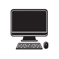 emblem of computing gadgetry and technology. a single, flat illustration. Vector illustration