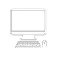 emblem of computing gadgetry and technology. a single, flat illustration. Vector illustration