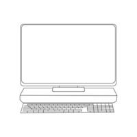 emblem of computing gadgetry and technology. a single, flat illustration. Vector illustration