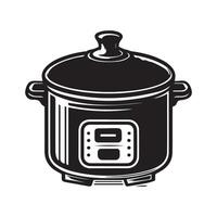 vector illustration of a rice cooker design