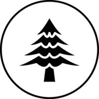 icono de vector de árbol de pino