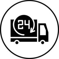 24 Hours Delivery Vector Icon