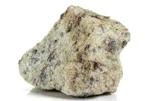 macro Roca apatito mineral en blanco antecedentes foto