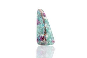 macro mineral stone ruby on a white background photo