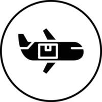 avión entrega vector icono