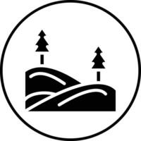 colinas paisaje vector icono