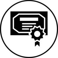 icono de vector de certificado