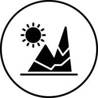 invierno colina vector icono