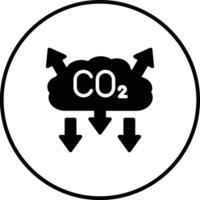 co2 contaminación vector icono