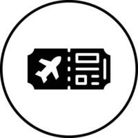 Flight Ticket Vector Icon