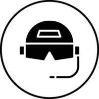 Pilot Helmet Vector Icon