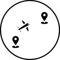 Flight Location Vector Icon