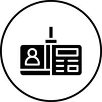 icono de vector de tarjeta de identificación