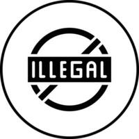 icono de vector ilegal