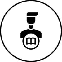 Library Man Vector Icon