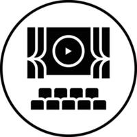 icono de vector de cine