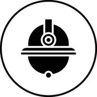 bombero casco vector icono