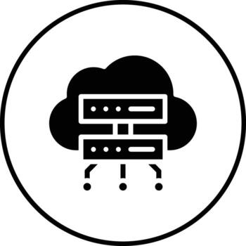 icono de vector de computación en la nube