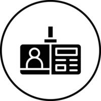 icono de vector de tarjeta de identificación